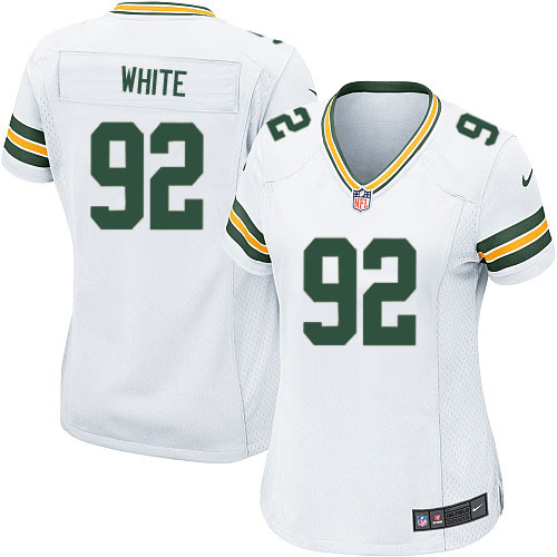 Women's Game Reggie White Nike Jersey White Road - #92 NFL Green Bay Packers